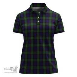 Scottish Nicolson Green Hunting Clan Tartan Polo Shirt For Women, Women's Scottish Polo Shirt Scottish Plaid Tartan Plaid - ScotsTee - scotstee.com