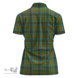 Scottish O'Brien Clan Tartan Polo Shirt For Women, Women's Scottish Polo Shirt Scottish Plaid Tartan Plaid - ScotsTee - scotstee.com