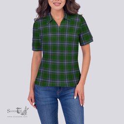 Scottish Pringle Clan Tartan Polo Shirt For Women, Women's Scottish Polo Shirt Scottish Plaid Tartan Plaid - ScotsTee - scotstee.com