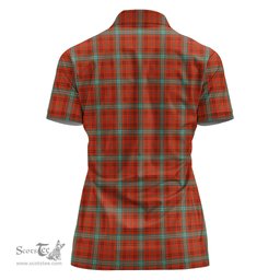 Scottish Morrison Red Ancient Clan Tartan Polo Shirt For Women, Women's Scottish Polo Shirt Scottish Plaid Tartan Plaid - ScotsTee - scotstee.com