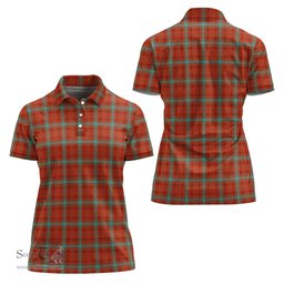 Scottish Morrison Red Ancient Clan Tartan Polo Shirt For Women, Women's Scottish Polo Shirt Scottish Plaid Tartan Plaid - ScotsTee - scotstee.com