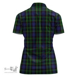 Scottish Mowat Clan Tartan Polo Shirt with Family Crest For Women, Women's Scottish Polo Shirt Scottish Plaid Tartan Plaid - ScotsTee - scotstee.com