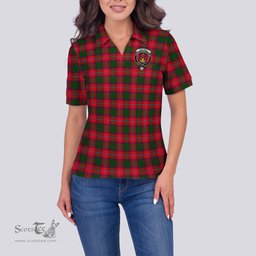 Scottish Rattray Modern Clan Tartan Polo Shirt with Family Crest For Women, Women's Scottish Polo Shirt Scottish Plaid Tartan Plaid - ScotsTee - scotstee.com