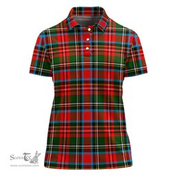 Scottish Stewart Royal Clan Tartan Polo Shirt For Women, Women's Scottish Polo Shirt Scottish Plaid Tartan Plaid - ScotsTee - scotstee.com