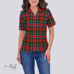 Scottish Stewart Royal Clan Tartan Polo Shirt For Women, Women's Scottish Polo Shirt Scottish Plaid Tartan Plaid - ScotsTee - scotstee.com