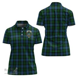 Scottish Morrison Society Clan Tartan Polo Shirt with Family Crest For Women, Women's Scottish Polo Shirt Scottish Plaid Tartan Plaid - ScotsTee - scotstee.com