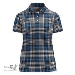 Scottish Napier Modern Clan Tartan Polo Shirt For Women, Women's Scottish Polo Shirt Scottish Plaid Tartan Plaid - ScotsTee - scotstee.com