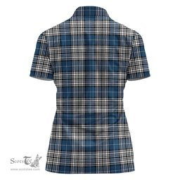 Scottish Napier Modern Clan Tartan Polo Shirt For Women, Women's Scottish Polo Shirt Scottish Plaid Tartan Plaid - ScotsTee - scotstee.com