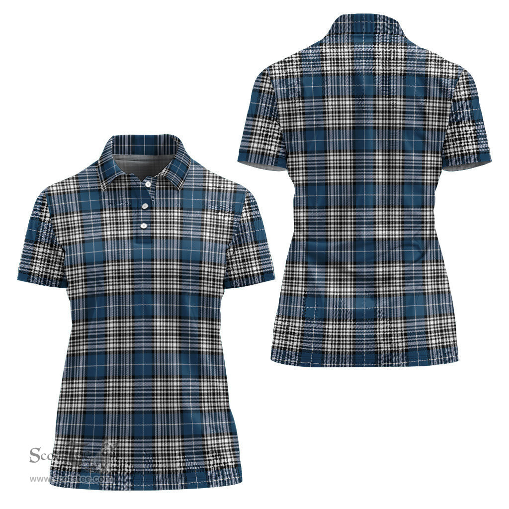 Scottish Napier Modern Clan Tartan Polo Shirt For Women, Women's Scottish Polo Shirt Scottish Plaid Tartan Plaid - ScotsTee - scotstee.com