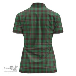 Scottish MacKinnon Hunting Ancient Clan Tartan Polo Shirt For Women, Women's Scottish Polo Shirt Scottish Plaid Tartan Plaid - ScotsTee - scotstee.com