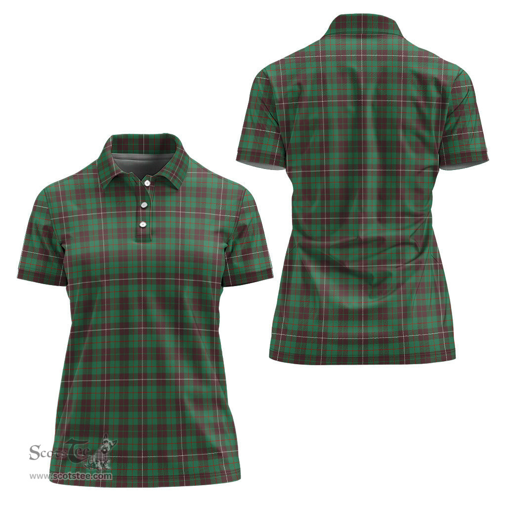 Scottish MacKinnon Hunting Ancient Clan Tartan Polo Shirt For Women, Women's Scottish Polo Shirt Scottish Plaid Tartan Plaid - ScotsTee - scotstee.com