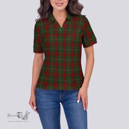 Scottish Strange Clan Tartan Polo Shirt For Women, Women's Scottish Polo Shirt Scottish Plaid Tartan Plaid - ScotsTee - scotstee.com