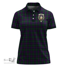 Scottish Urquhart Clan Tartan Polo Shirt with Family Crest For Women, Women's Scottish Polo Shirt Scottish Plaid Tartan Plaid - ScotsTee - scotstee.com