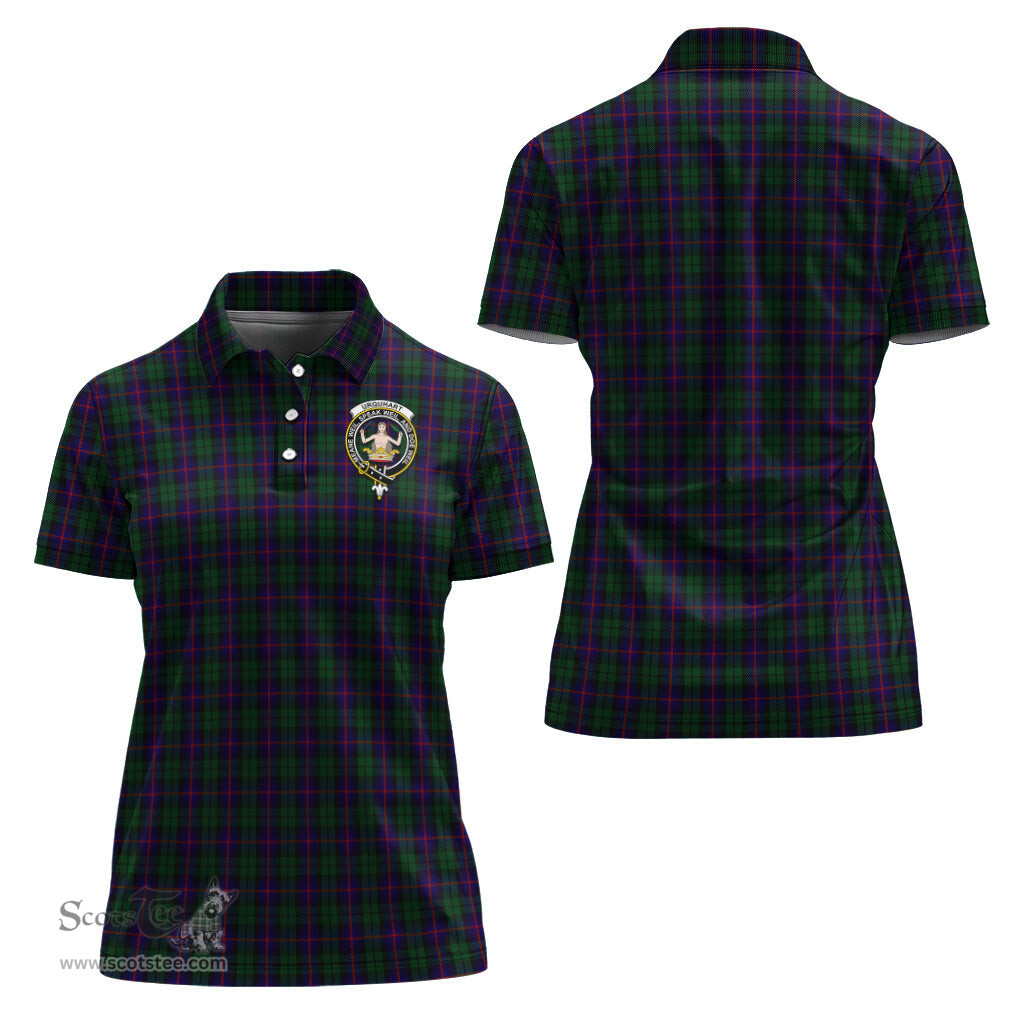 Scottish Urquhart Clan Tartan Polo Shirt with Family Crest For Women, Women's Scottish Polo Shirt Scottish Plaid Tartan Plaid - ScotsTee - scotstee.com