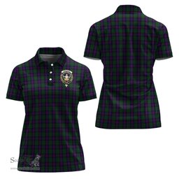 Scottish Urquhart Clan Tartan Polo Shirt with Family Crest For Women, Women's Scottish Polo Shirt Scottish Plaid Tartan Plaid - ScotsTee - scotstee.com