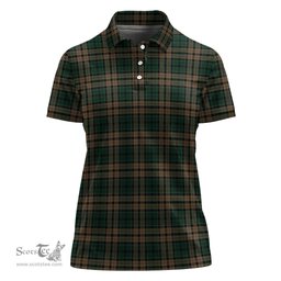 Scottish Sackett Clan Tartan Polo Shirt For Women, Women's Scottish Polo Shirt Scottish Plaid Tartan Plaid - ScotsTee - scotstee.com