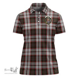 Scottish Scott Dress Clan Tartan Polo Shirt with Family Crest For Women, Women's Scottish Polo Shirt Scottish Plaid Tartan Plaid - ScotsTee - scotstee.com
