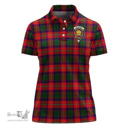 Scottish Wauchope Clan Tartan Polo Shirt with Family Crest For Women, Women's Scottish Polo Shirt Scottish Plaid Tartan Plaid - ScotsTee - scotstee.com