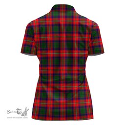 Scottish Wauchope Clan Tartan Polo Shirt with Family Crest For Women, Women's Scottish Polo Shirt Scottish Plaid Tartan Plaid - ScotsTee - scotstee.com