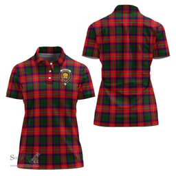 Scottish Wauchope Clan Tartan Polo Shirt with Family Crest For Women, Women's Scottish Polo Shirt Scottish Plaid Tartan Plaid - ScotsTee - scotstee.com