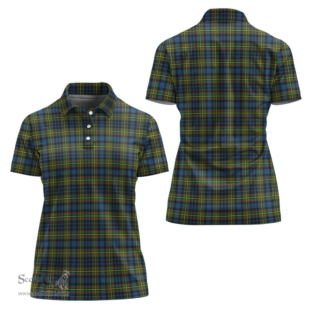 Scottish MacLellan Ancient Clan Tartan Polo Shirt For Women, Women's Scottish Polo Shirt Scottish Plaid Tartan Plaid - ScotsTee - scotstee.com