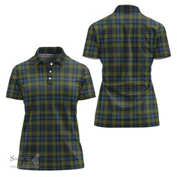 Scottish MacLellan Ancient Clan Tartan Polo Shirt For Women, Women's Scottish Polo Shirt Scottish Plaid Tartan Plaid - ScotsTee - scotstee.com