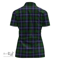 Scottish MacRow Hunting Clan Tartan Polo Shirt For Women, Women's Scottish Polo Shirt Scottish Plaid Tartan Plaid - ScotsTee - scotstee.com