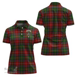Scottish Somerville Clan Tartan Polo Shirt with Family Crest For Women, Women's Scottish Polo Shirt Scottish Plaid Tartan Plaid - ScotsTee - scotstee.com
