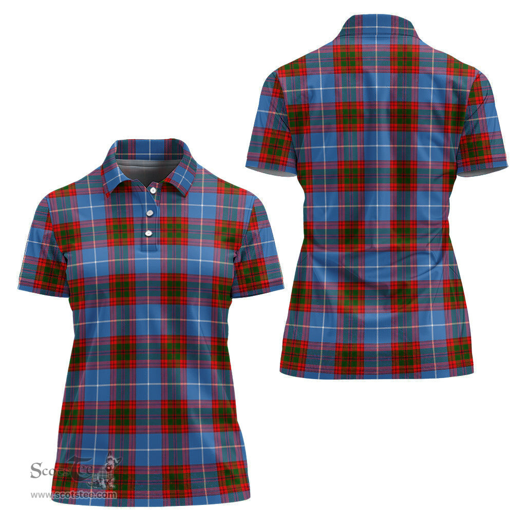 Scottish Spalding Clan Tartan Polo Shirt For Women, Women's Scottish Polo Shirt Scottish Plaid Tartan Plaid - ScotsTee - scotstee.com