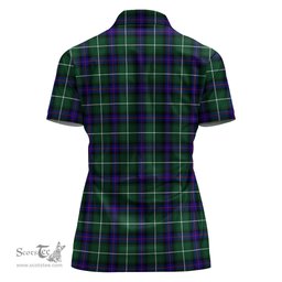 Scottish MacDonald of the Isles Hunting Modern Clan Tartan Polo Shirt For Women, Women's Scottish Polo Shirt Scottish Plaid Tartan Plaid - ScotsTee - scotstee.com