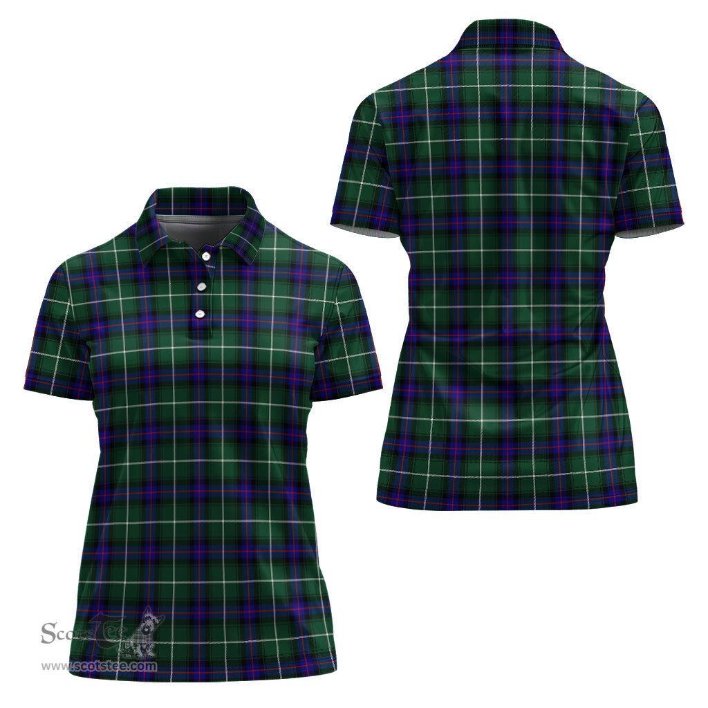 Scottish MacDonald of the Isles Hunting Modern Clan Tartan Polo Shirt For Women, Women's Scottish Polo Shirt Scottish Plaid Tartan Plaid - ScotsTee - scotstee.com