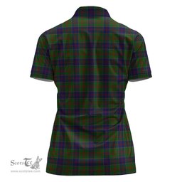 Scottish Stewart of Appin Hunting Clan Tartan Polo Shirt For Women, Women's Scottish Polo Shirt Scottish Plaid Tartan Plaid - ScotsTee - scotstee.com