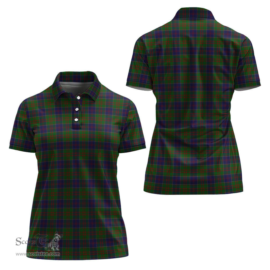 Scottish Stewart of Appin Hunting Clan Tartan Polo Shirt For Women, Women's Scottish Polo Shirt Scottish Plaid Tartan Plaid - ScotsTee - scotstee.com