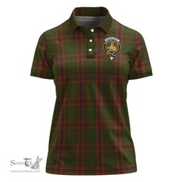 Scottish MacGillivray Hunting Clan Tartan Polo Shirt with Family Crest For Women, Women's Scottish Polo Shirt Scottish Plaid Tartan Plaid - ScotsTee - scotstee.com