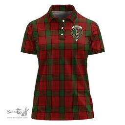 Scottish Maxwell Clan Tartan Polo Shirt with Family Crest For Women, Women's Scottish Polo Shirt Scottish Plaid Tartan Plaid - ScotsTee - scotstee.com