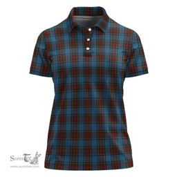 Scottish Stewart Royal Blue Clan Tartan Polo Shirt For Women, Women's Scottish Polo Shirt Scottish Plaid Tartan Plaid - ScotsTee - scotstee.com