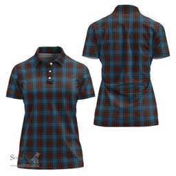 Scottish Stewart Royal Blue Clan Tartan Polo Shirt For Women, Women's Scottish Polo Shirt Scottish Plaid Tartan Plaid - ScotsTee - scotstee.com