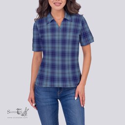 Scottish Traynor Clan Tartan Polo Shirt For Women, Women's Scottish Polo Shirt Scottish Plaid Tartan Plaid - ScotsTee - scotstee.com