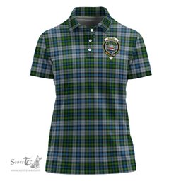 Scottish MacNeil Dress Clan Tartan Polo Shirt with Family Crest For Women, Women's Scottish Polo Shirt Scottish Plaid Tartan Plaid - ScotsTee - scotstee.com
