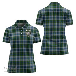 Scottish MacNeil Dress Clan Tartan Polo Shirt with Family Crest For Women, Women's Scottish Polo Shirt Scottish Plaid Tartan Plaid - ScotsTee - scotstee.com