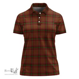 Scottish McBrayer Clan Tartan Polo Shirt For Women, Women's Scottish Polo Shirt Scottish Plaid Tartan Plaid - ScotsTee - scotstee.com