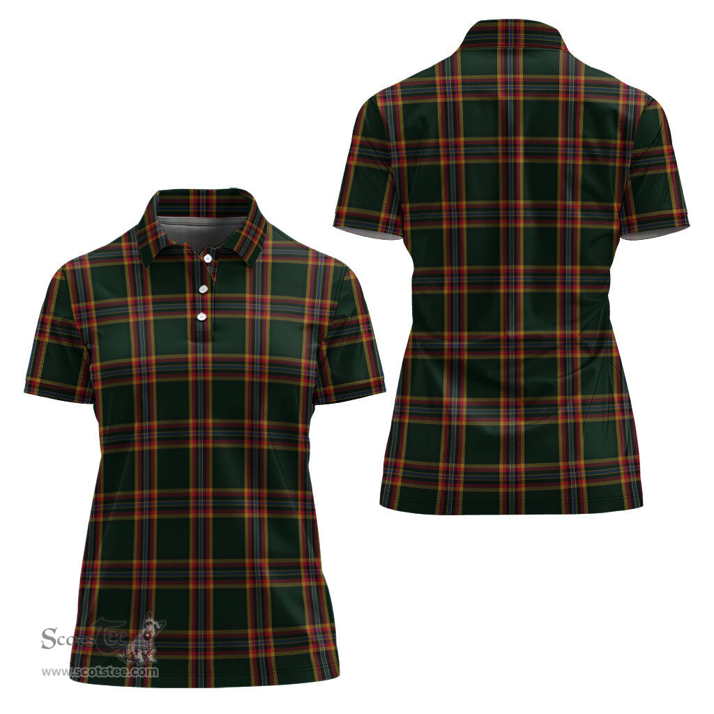 Scottish Moran Family Ubique Clan Tartan Polo Shirt For Women, Women's Scottish Polo Shirt Scottish Plaid Tartan Plaid - ScotsTee - scotstee.com