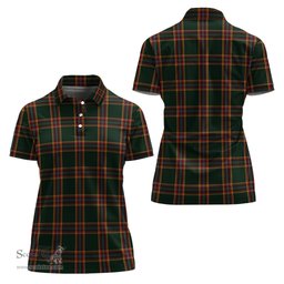 Scottish Moran Family Ubique Clan Tartan Polo Shirt For Women, Women's Scottish Polo Shirt Scottish Plaid Tartan Plaid - ScotsTee - scotstee.com