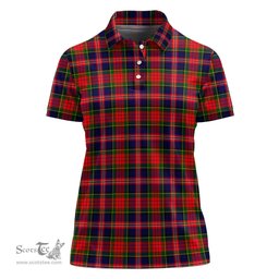 Scottish MacPherson Modern Clan Tartan Polo Shirt For Women, Women's Scottish Polo Shirt Scottish Plaid Tartan Plaid - ScotsTee - scotstee.com