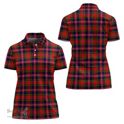 Scottish MacPherson Modern Clan Tartan Polo Shirt For Women, Women's Scottish Polo Shirt Scottish Plaid Tartan Plaid - ScotsTee - scotstee.com