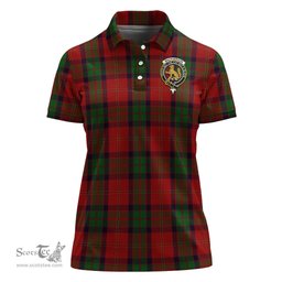 Scottish MacPherson of Cluny Clan Tartan Polo Shirt with Family Crest For Women, Women's Scottish Polo Shirt Scottish Plaid Tartan Plaid - ScotsTee - scotstee.com