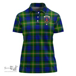 Scottish Maitland Clan Tartan Polo Shirt with Family Crest For Women, Women's Scottish Polo Shirt Scottish Plaid Tartan Plaid - ScotsTee - scotstee.com