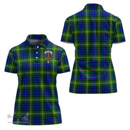 Scottish Maitland Clan Tartan Polo Shirt with Family Crest For Women, Women's Scottish Polo Shirt Scottish Plaid Tartan Plaid - ScotsTee - scotstee.com
