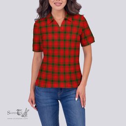 Scottish MacQuarrie Modern Clan Tartan Polo Shirt For Women, Women's Scottish Polo Shirt Scottish Plaid Tartan Plaid - ScotsTee - scotstee.com