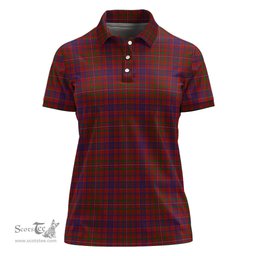 Scottish MacLeod Red Clan Tartan Polo Shirt For Women, Women's Scottish Polo Shirt Scottish Plaid Tartan Plaid - ScotsTee - scotstee.com